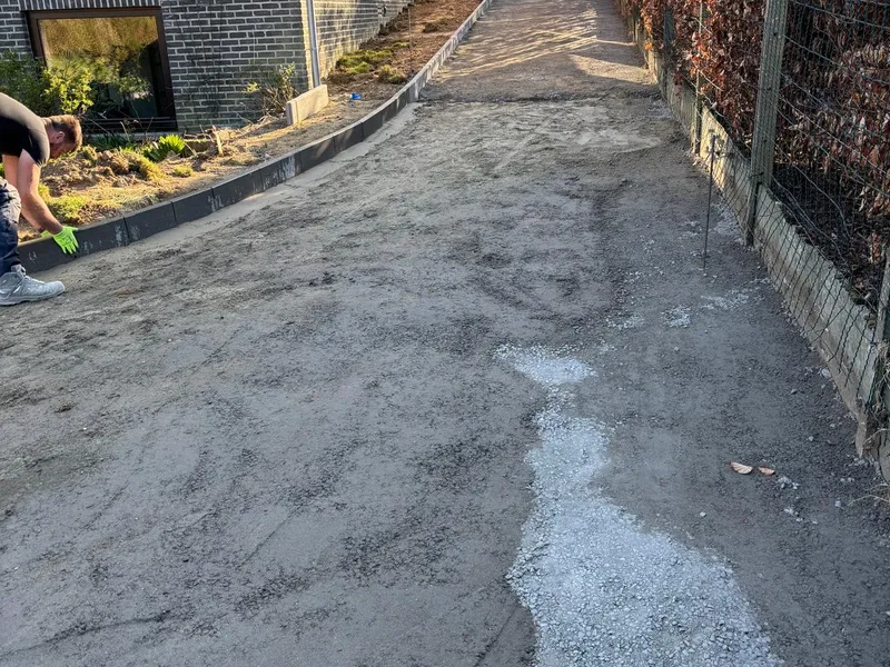 Aménagement extérieur en terrasses — photo de chantier