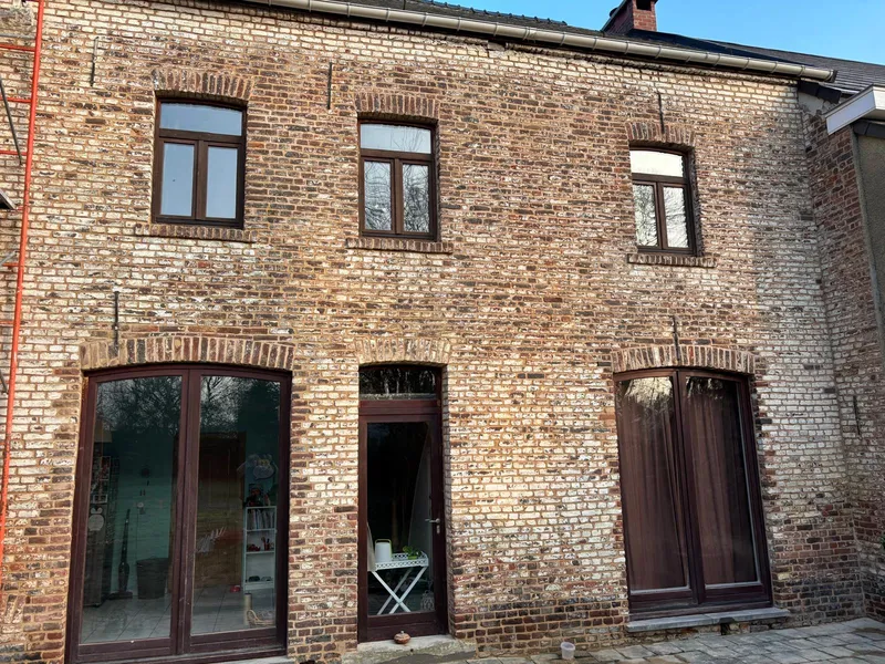 Rénovation d'une ferme en brique — photo de chantier