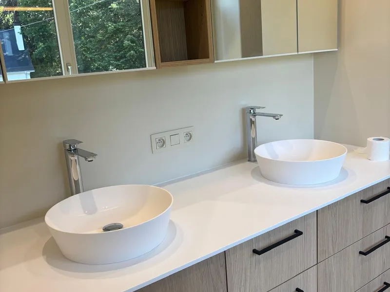 Salle de bain et suite d'eau — photo de chantier